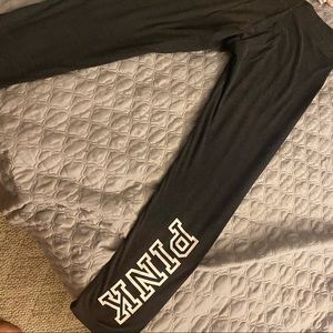 Grey and white pink yoga leggings